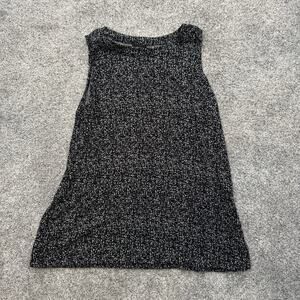 J. Jill Wearever Collection Sleeveless Top M Office Casual Chic Lagenlook Marled